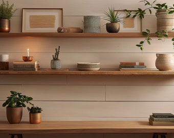 Virtual Bookshelf Background for Zoom Meetings, Home Office Background for Online Meetings 16:9 ratio, Simple Backdrop Natural Light
