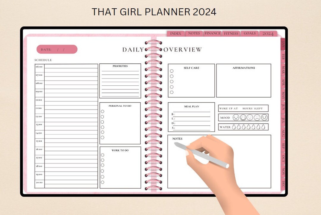 2024 That Girl Digital Planner Undated - Etsy