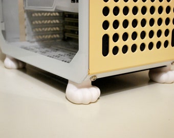 Cooler Master Qube 500, FormD T1 Cat Paws - Macaron White Black Case feet accessories