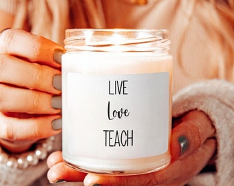 Teacher Candle Gifts, Giftful Teacher Gift, Custom Teacher Appreciation Candle, Teacher Appreciate, Personalized Unique Teacher Gift