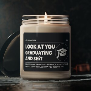 Personalized Graduation Gift Candle, Bachelors Graduation Gift, Masters Graduation, Nursing School Grad, Funny Grad Candle, Phd Graduation