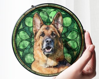 Personalized Dog Portrait Picture Window Hanging Suncatcher, Dog Lover Gift, Gifts For Pet Lover, Cute Dog Photo, Dog Stained Glass Gifts