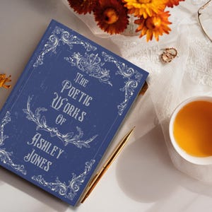 Personalized Poetry Journal, Custom Poetry Book, Notebook For Poet, Poetry Gift For Writer Author, Vintage Style Writer's Journal Dear Diary