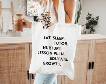 Teacher Tote Bag Gift, Teacher Appreciation Gifts For Teacher, Teacher Canvas Bags, Teacher Thank You Gift, End Of Year Unique Teacher Gifts