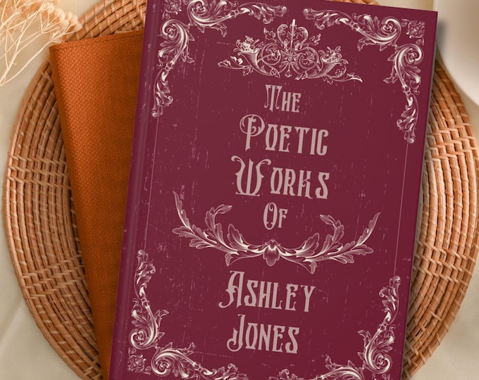 Personalized Poetry Journal, Custom Poetry Book, Notebook For Poet, Poetry Gift For Writer Author, Vintage Style Writer's Journal Dear Diary