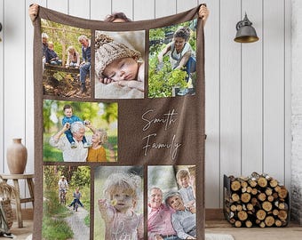 Personalized Photo Blanket, Photo Blanket with Text, Personalized Gift, Memorial Blanket, Anniversary Gift, Couples Gift, Gift for Her Mama