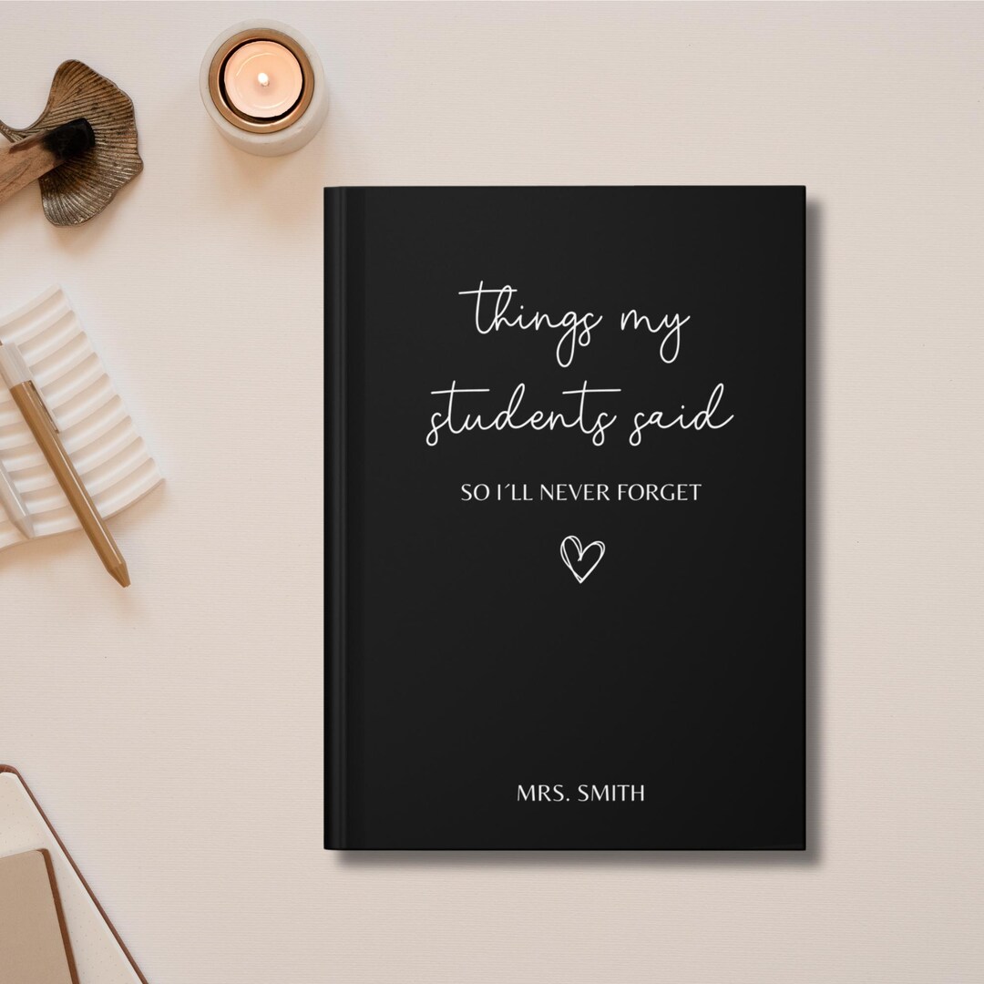 Teacher Journal, Thank You Gift for Teacher, End of Year Teacher ...