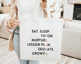 Teacher Tote Bag Gift, Teacher Appreciation Gifts For Teacher, Teacher Canvas Bags, Teacher Thank You Gift, End Of Year Unique Teacher Gifts