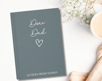 Letters To Dad Journal Notebook Gift For Father, Personalized Dear Dad Gift, Loss Of Father Grief Journal, Loss Of Dad Remembrance Sympathy