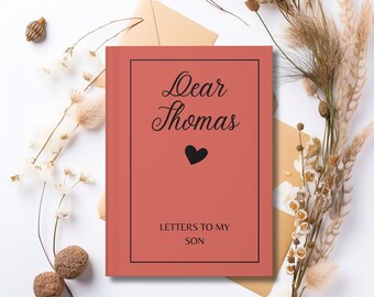 Letters To My Son Personalized Journal, Dear Son Journal Birthday, Memory Keepsake Journal Custom Journal Notebook Gift For Son New Mom Gift