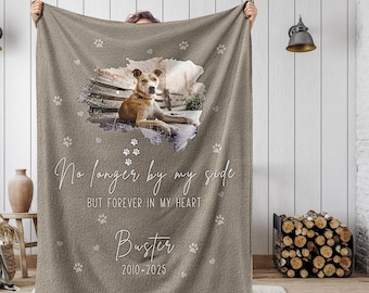 Custom Dog Memorial Blanket Gift, Dog Loss Pet Memory Gifts, Pet Loss Keepsake Remembrance Gift For Dog Mom Dad Bereavement Sympathy Cat