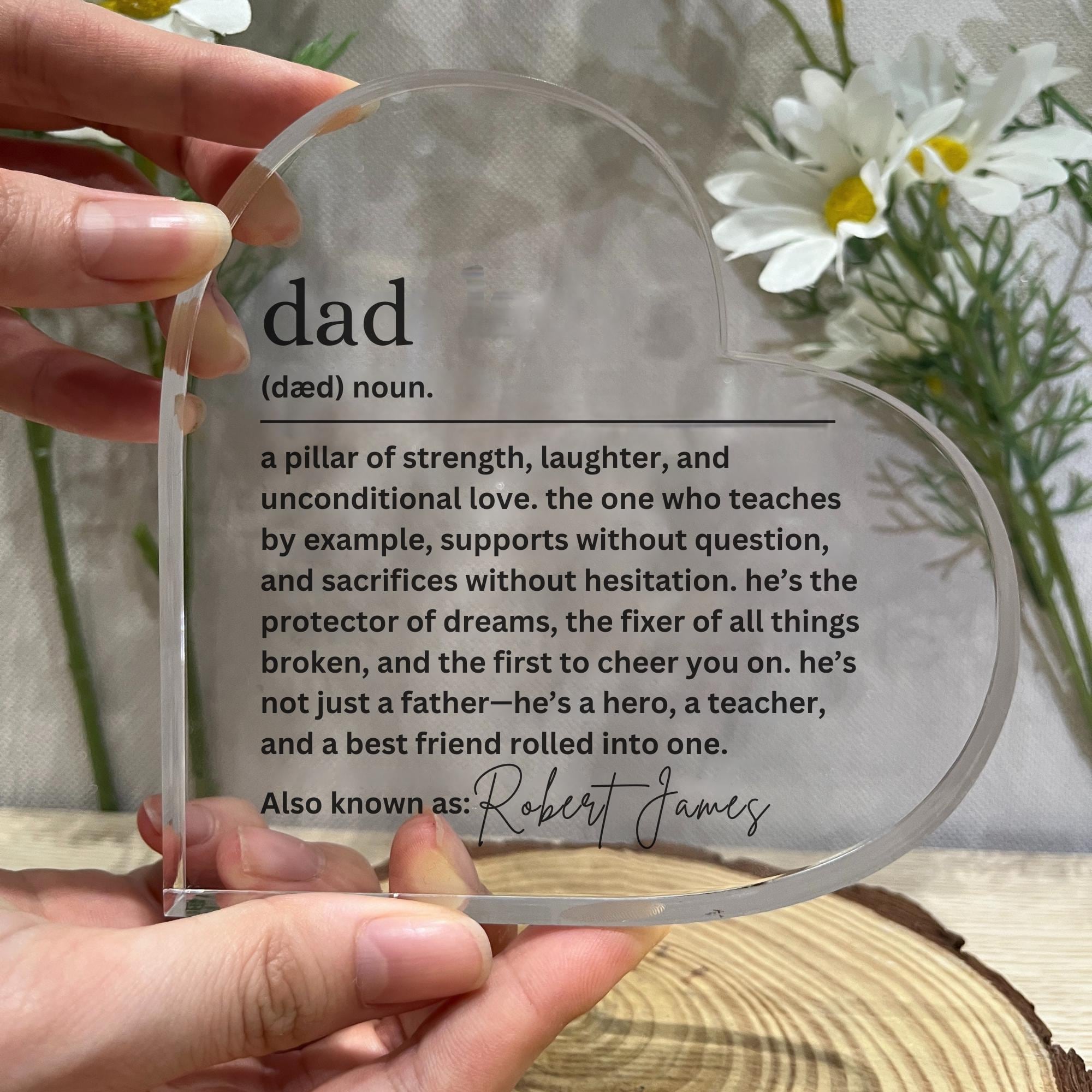 Custom Fathers Day Gift For First Time Dad, Gifts From Daughter, Acrylic Plaque Gifts For Husband, Dad To Be First Fathers Day Gifts Daddy