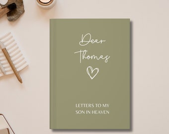 Loss Of Son Memorial Gift Journal, Son Sympathy Gift, Letters To My Son In Heaven, Personalized Notebook Memory Remembrance Bereavement Gift