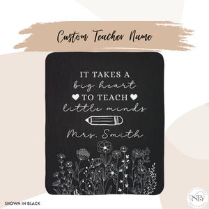 Custom Teacher Blanket Gift For Teacher Appreciation, Thank You Gift For Teacher, End Of Year Keepsake Gift, New Teacher Gift Preschool Gift bild 9