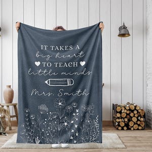Custom Teacher Blanket Gift For Teacher Appreciation, Thank You Gift For Teacher, End Of Year Keepsake Gift, New Teacher Gift Preschool Gift bild 2