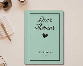 Letters To My Son Personalized Journal, Dear Son Journal Birthday, Memory Keepsake Journal Custom Journal Notebook Gift For Son New Mom Gift