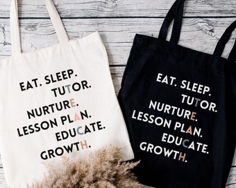 Teacher Tote Bag Gift, Teacher Appreciation Gifts For Teacher, Teacher Canvas Bags, Teacher Thank You Gift, End Of Year Unique Teacher Gifts