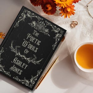 Personalized Poetry Journal, Custom Poetry Book, Notebook For Poet, Poetry Gift For Writer Author, Vintage Style Writer's Journal Dear Diary