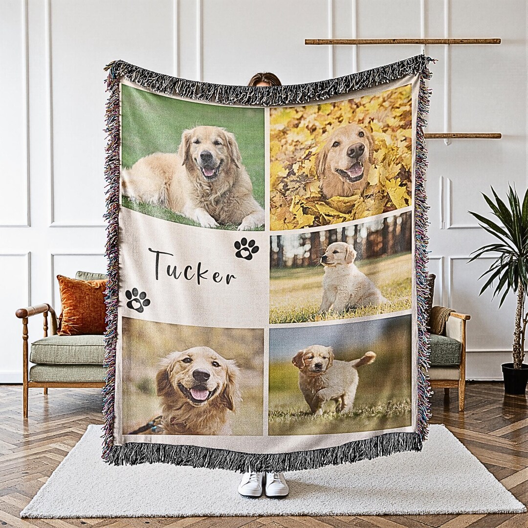 Personalized Photo Collage Dog/Cat Quilt/Fleece Blanket - Best Gift For Dog/Cat Lover