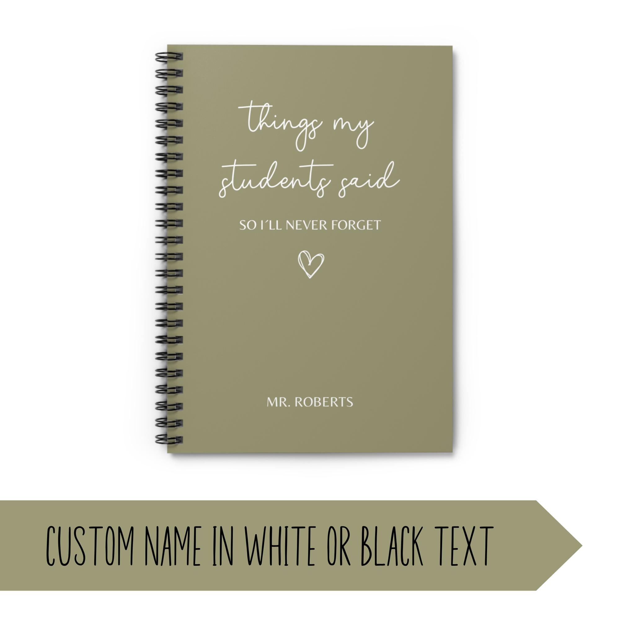 Personalized Teacher Journal, Thank You Gift for Teacher, End of Year ...