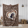 Personalized Dog Memorial Photo Blanket Gift, Dog Loss Pet Memory Gifts, Pet Loss Keepsake Remembrance Gift For Dog Mom Dad Bereavement Gift