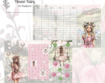 Flower Fairy Sparchallenge | 3 in 1 Klappkarte | für A6 Binder | Umschlagmethode