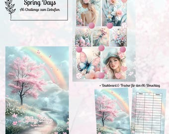 Spring Days Mixchallenge for filing | for A6 binders | cover method
