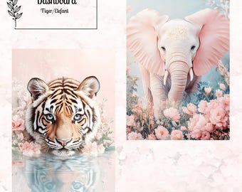 Tiger/Elephant Dashboard | For A6 Binders