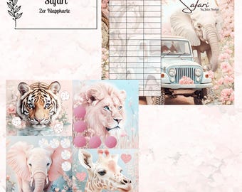 Safari Savings Challenge | 3-in-1 Folding Challenge | for A6 Binders | Fold-Over Method