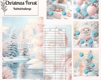 Christmas Forest Savings Challenges | A6 Binder | Envelope Method
