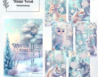 Winter Forest Savings Challenges | A6 Binder | Fold-over Method
