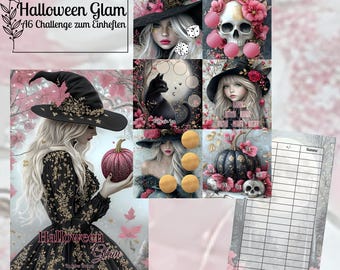 Halloween Glam Mix Challenge for filing | for A6 binders | cover method