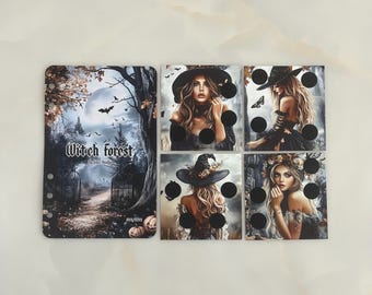 Witch Forest Savings Challenges | A6 Binder | Envelope Method
