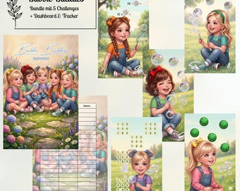 Bubble Buddies (Team Challenge) | for A6 binders | envelope method