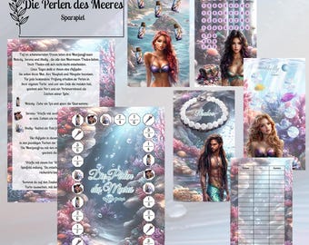 Savings game 'The Pearls of the Sea' | for A6 binders | envelope method