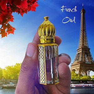 FRENCH OUD. Best selling scent- Natural Fragrance Oil. Alcohol free, Beautiful and long lasting roll on unisex attar.
