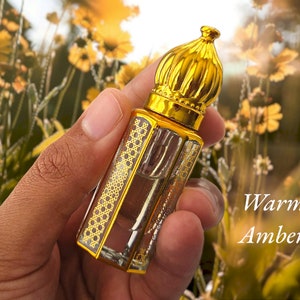WARM AMBER. Best selling scent- Natural Fragrance Oil. Alcohol free, Spicy, Beautiful and long lasting roll on attar.
