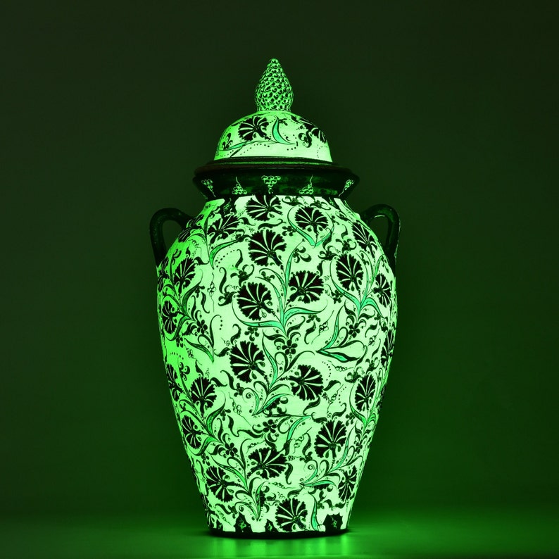 22in Cappadocian Ceramic Floor Vase Luminescent Flower Vase