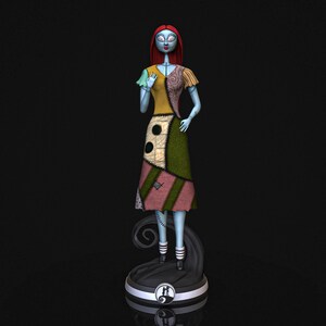 Gothic Patchwork Ragdoll Girl Statue 3D Printed Resin Figure Unpainted DIY Garage Kit Hand Painted Spooky Halloween Collectible