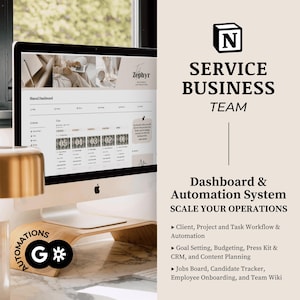 Notion Template: Service Business Dashboard for Teams