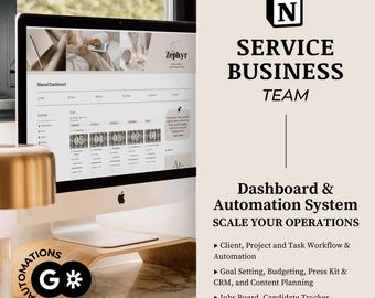 Notion Template: Service Business Dashboard for Teams