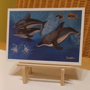 Carte postale - Dauphins