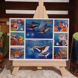Postkarte Kirstin Malerei Unterwasser