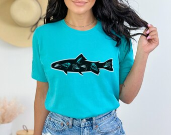Women's Fly Fishing T-Shirt, Fishing Shirt for Women, Girls Fishing Tee, Girls Fishing Shirt, Fly Fishing Shirt for Woman