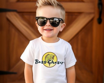 Camiseta de pesca de lubina para niños pequeños: camiseta de naturaleza para niños