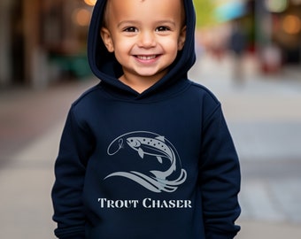 Toddler Fishing Hoodie: Trout Chaser Kids Sweatshirt