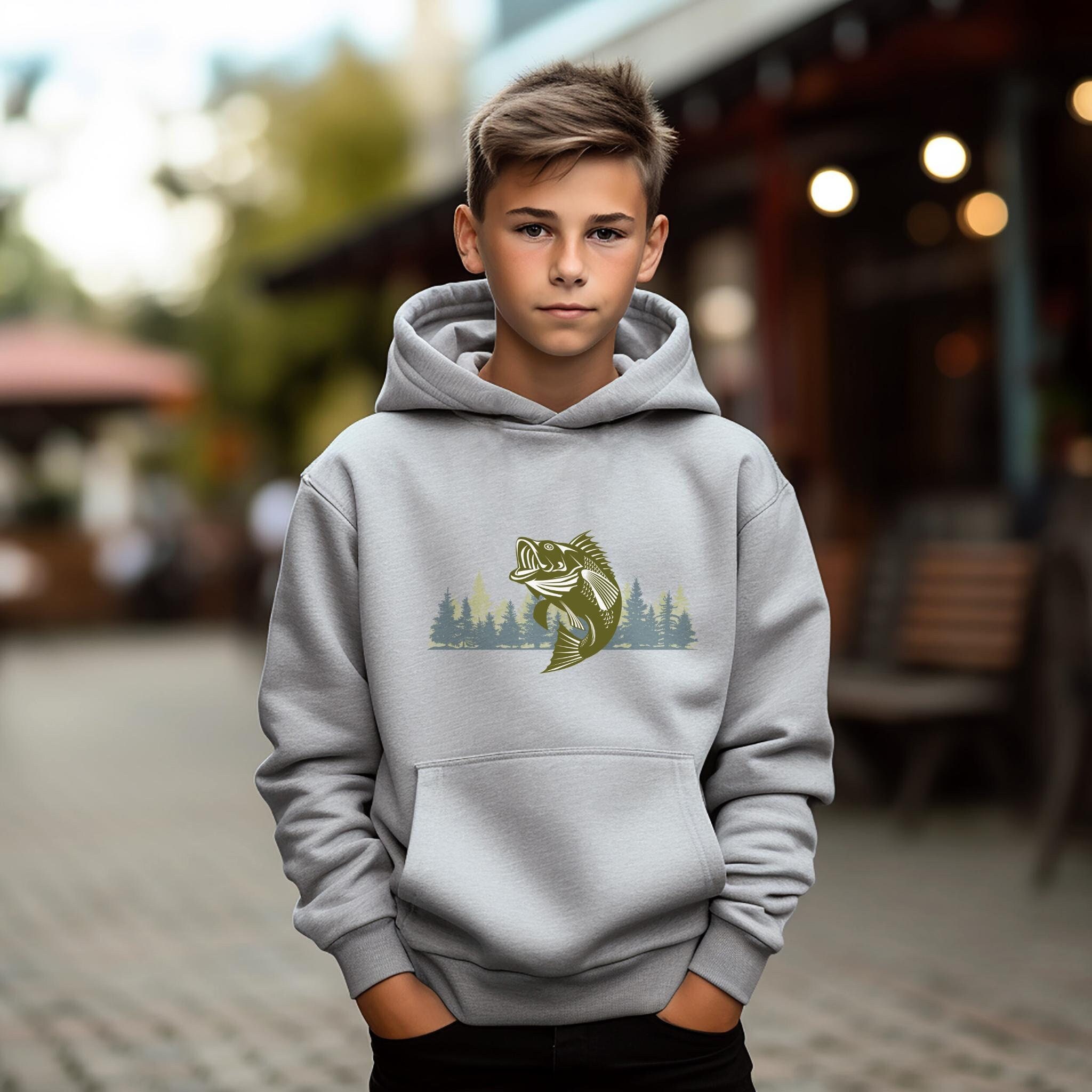 Fishing sweatshirts youth sale