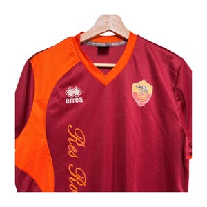 Vintage 00s S Roma Women Team Errea Orange Home Kit Size S FIFA