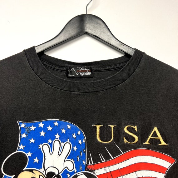 Vintage 90s Team Mickey Mouse USA Flag Soccer Spo… - image 4
