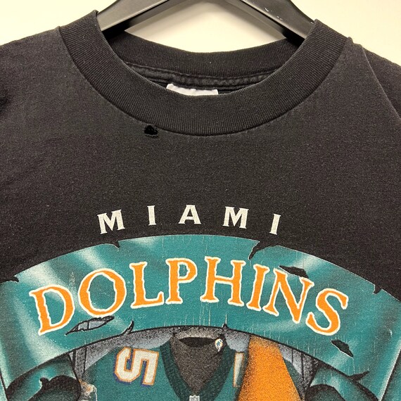 Vintage 1998 NFL Miami Dolphins Riddell Black T-S… - image 4